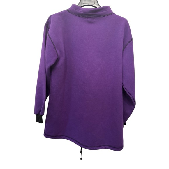 Vintage Betty Boop Purple Graphic Sweatshirt High Neck Drawstring L/XL - Picture 4 of 7